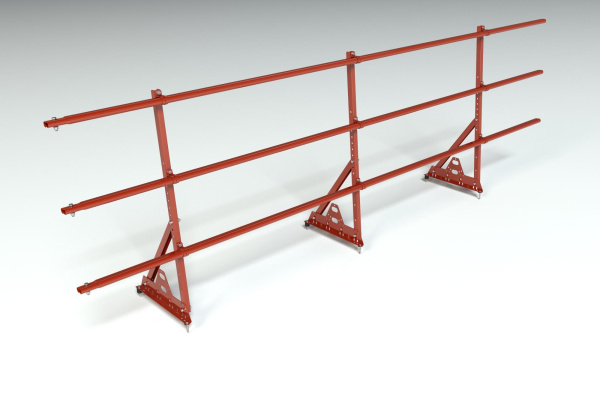 Ограждение кровельное, универсальное Roofsystems Prestige Next, H=900 мм RAL 3009, L=3000 мм