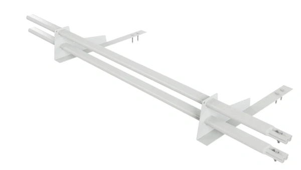 Снегозадержатель для гибкой черепицы Borge L=1500 мм, 2 опоры, 2 трубы, овал 25х45 RAL 9003