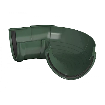 Угол желоба регулируемый 90°-150°, Технониколь пвх, стандарт Ø 125 мм, цвет: зеленый