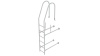 Фасадная лестница Borge, верхняя секция, L=1800 мм RAL 9006