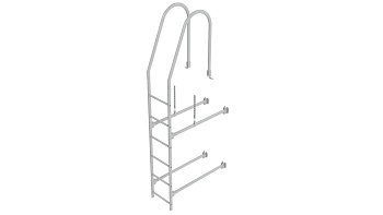 Фасадная лестница Borge, верхняя секция, L=1800 мм RAL 9006
