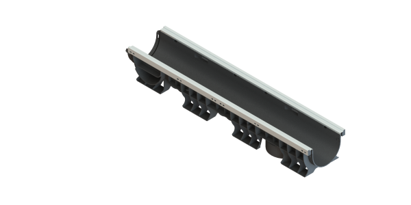 Лоток водоотводный Standartpark, PolyMax Basic, DN150, h151, усиленный арт: 8207-М