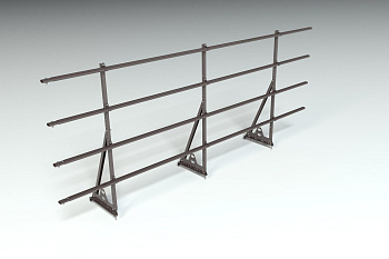 Ограждение кровельное, универсальное Roofsystems Prestige Next, H=1200 мм RAL 8019, L=3000 мм