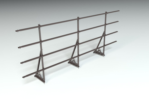 Ограждение кровельное, универсальное Roofsystems Prestige Next, H=1200 мм RAL 8019, L=3000 мм