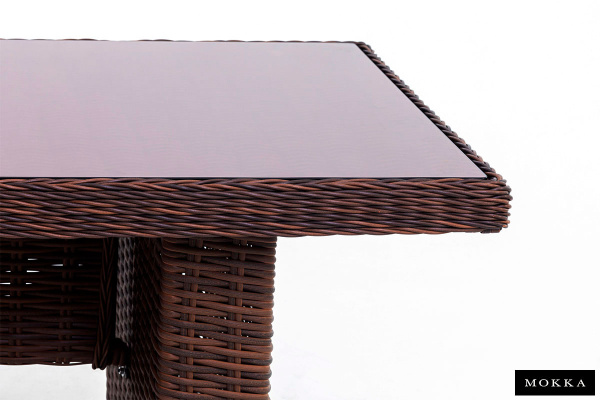 Комплект мебели Mokka San Marino, из искуственного ратанга, /стол обеденный, 8 кресел/ цвет: бронзовый