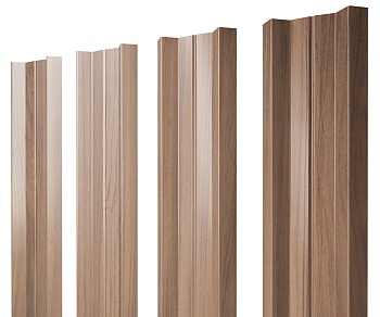GL Штакетник М-образный А с прямым резом 0.45 мм, Print Elite, Honey Wood TwinColor