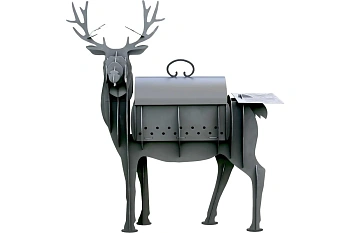 Мангал "Олень" с крышкой и столиком, 1025 х 355 мм, толщина стенки 3 мм