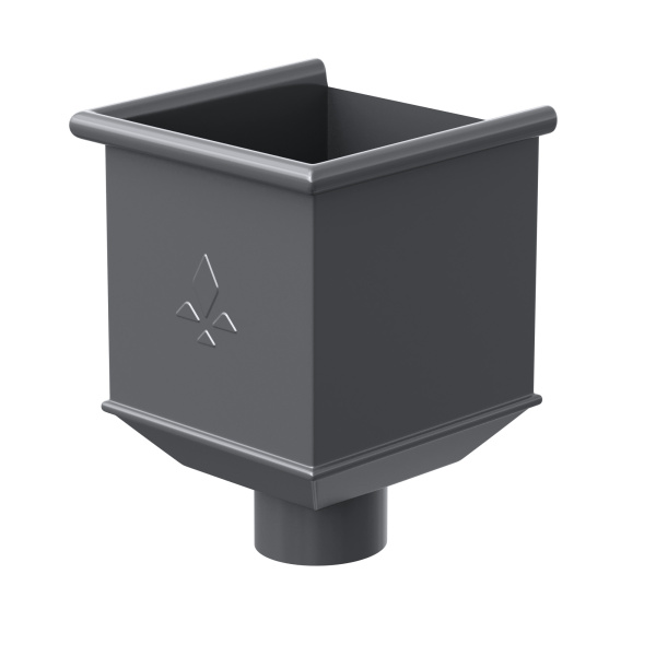 Воронка водосборная, прямоугольная Aquasystem Премиум Ø150/100 мм, PU, RAL 7024