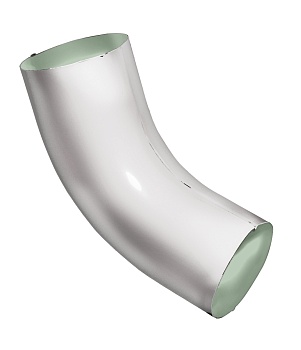 Колено трубы 60° Grand Line Ø 100 мм PE, RAL 9003