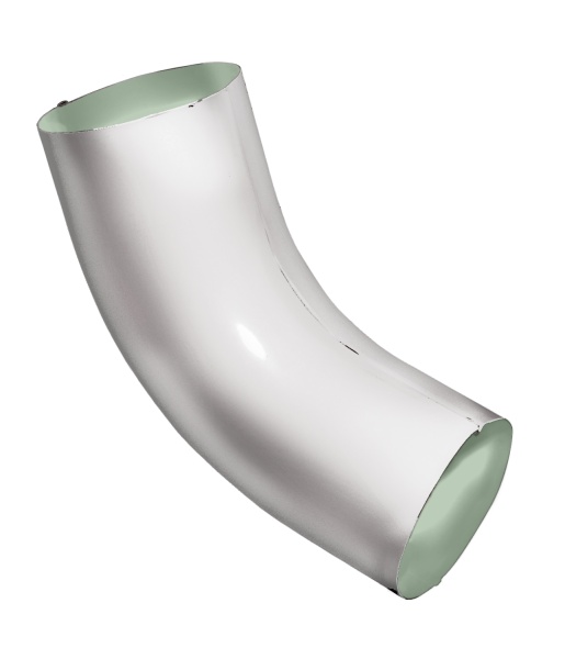 Колено трубы 60° Grand Line Ø 100 мм PE, RAL 9003