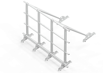 Ограждение кровельное со снегозадержателем для м/ч и г/ч, Orima SYOL, H=1100 мм, L= 3000 мм RR 20