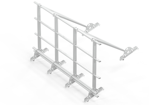 Ограждение кровельное со снегозадержателем для м/ч и г/ч, Orima SYOL, H=1100 мм, L= 3000 мм RR 20