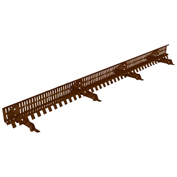 Снегозадержатель решетчатый для фальцевой кровли Roofsystems Prestige Master фальц 4 опоры, 1 полотно, L=2500 мм, RAL 8017