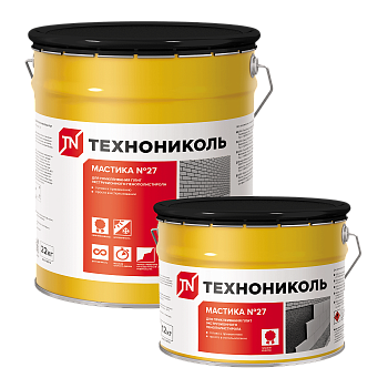 Мастика приклеивающая Технониколь №27, для фундаментов, ведро 22 кг