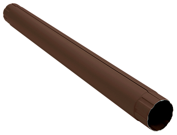 Труба водосточная соединительная Grand Line, Ø 90 мм, L=1000 мм, PU Matte, RAL 8017