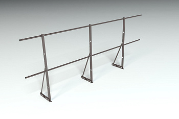 Ограждение кровельное для фальцевой кровли Roofsystems Econom фальц, H=1200 мм RAL 8019, L=3000 мм