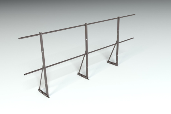 Ограждение кровельное для фальцевой кровли Roofsystems Econom фальц, H=1200 мм RAL 8019, L=3000 мм