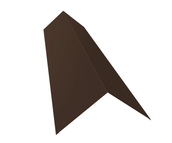 GL Планка конька плоского, 145х145 мм 0.45 мм, Drap TwinColor, RAL 8017, L=2000 мм