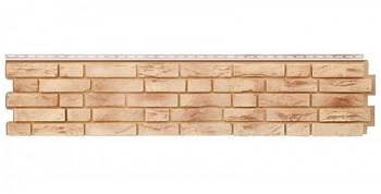Фасадная панель Я фасад, Демидовский кирпич 1495 х 339 мм Classic, цвет: песочный