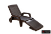 Шезлонг B:Rattan Miami складной, цвет: коричневый
