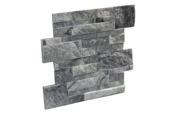 Мрамор, 3D панель из камня, 350х180 мм, Modern Cloudy Grey