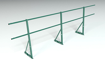 Ограждение кровельное для фальцевой кровли Roofsystems Econom фальц, H=900 мм RAL 6005, L=3000 мм