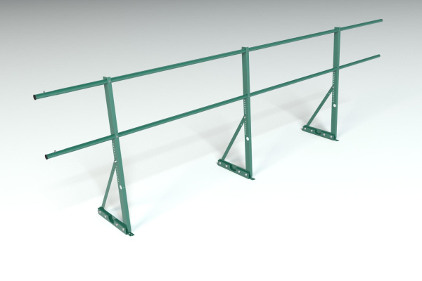 Ограждение кровельное для фальцевой кровли Roofsystems Econom фальц, H=900 мм RAL 6005, L=3000 мм