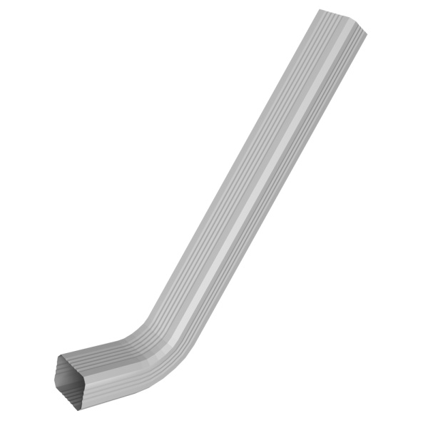 Труба гофрированная с коленом Vortex Lite Ø 102 мм, L=1000 мм, RAL 9003