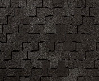 Битумная черепица RoofShield, Премиум, фьюжн цвет: черный янтарь, 2.25 м² / уп.