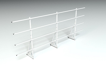 Ограждение кровельное, универсальное Roofsystems Elite Smart, H=1200 мм RAL 9010, L=3000 мм