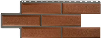 Фасадные панели Альта Профиль, Венецианский камень, 1260 х 450 мм цвет: терракотовый