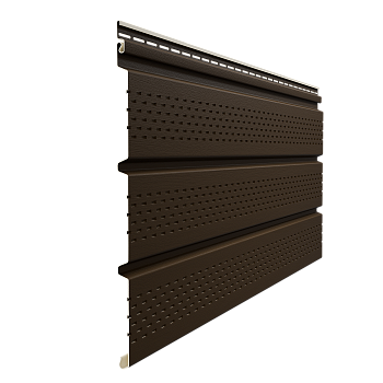 Софит пвх Docke, полная перфорация, L=3000 мм серия Premium, цвет: шоколад