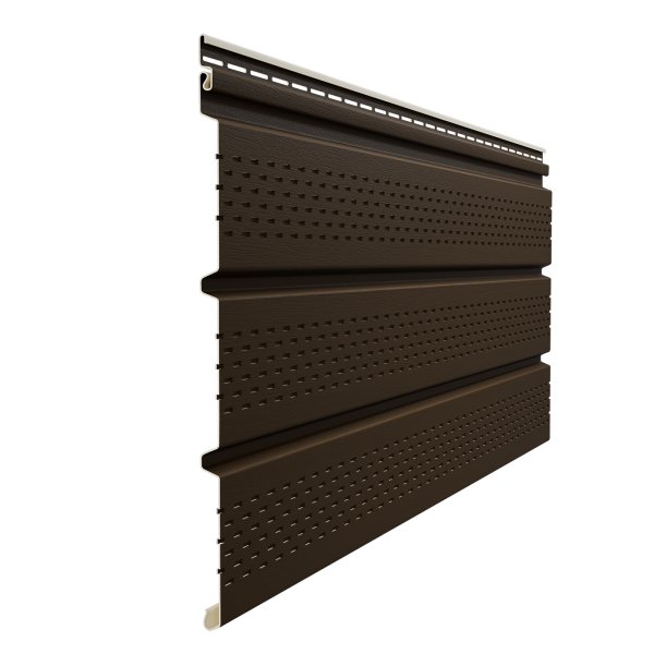 Софит пвх Docke, полная перфорация, L=3000 мм серия Premium, цвет: шоколад