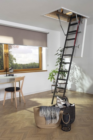 Металлическая чердачная лестница Fakro Металл, LMT, 60x130х305 см