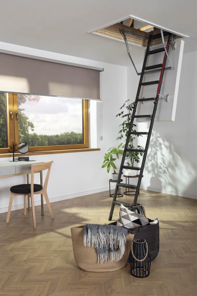 Металлическая чердачная лестница Fakro Металл, LMT, 70x140x305 см
