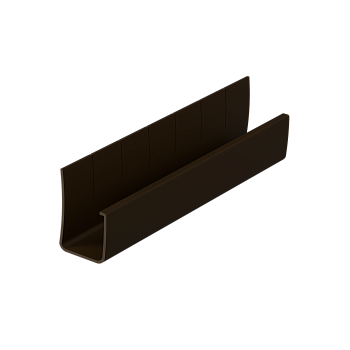 J-профиль пвх, Docke, L=3000 мм серия Premium гибкий, цвет: шоколад