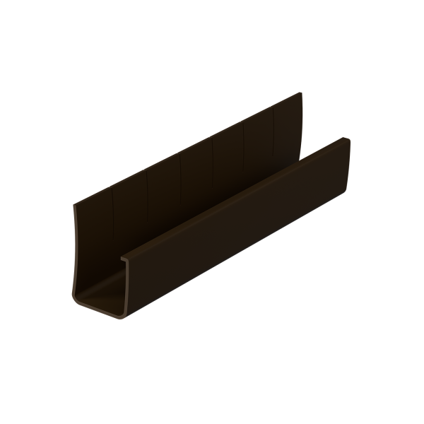 J-профиль пвх, Docke, L=3000 мм серия Premium гибкий, цвет: шоколад