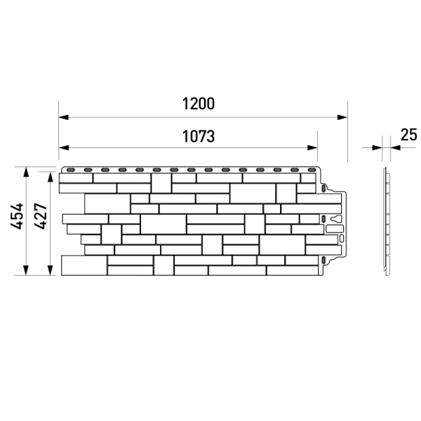 Фасадные панели Docke Stern, 1200 х 454 мм Premium, цвет: Севилья