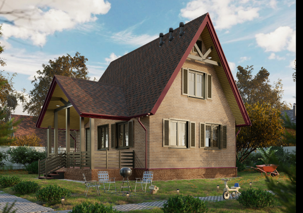 Ламинированная битумная черепица, Docke, Dragon Standart цвет: темно-коричневый, 2.38 м² / уп.