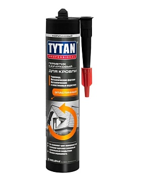 Герметик Tytan каучуковый, Professional, цвет: коричневый, уп 310 мл