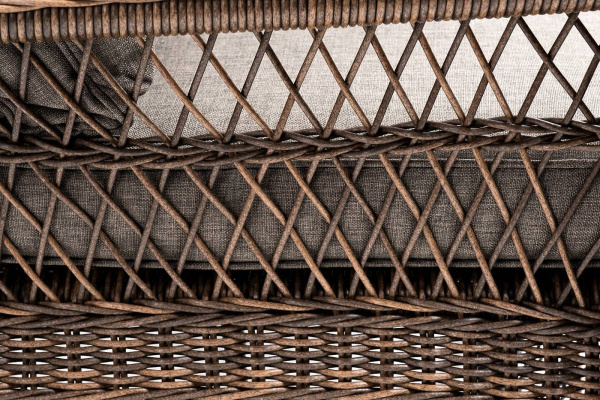 Кресло плетеное из искусственного ротанга, Гранд Латте коричневый