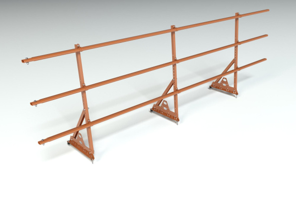 Ограждение кровельное, универсальное Roofsystems Prestige Next, H=900 мм RAL 8004, L=3000 мм