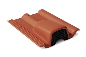 Вентиляционная черепица Braas Франкфурт 420х330 мм, цвет: красный