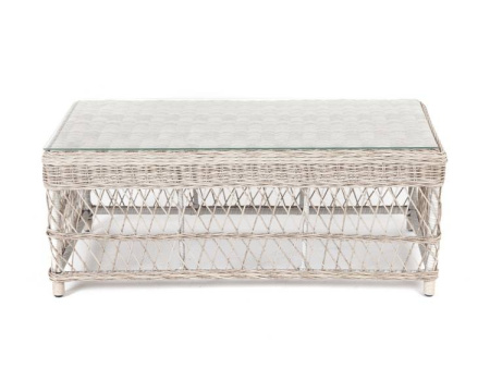 Стол журнальный из искусственного ротанга, Гранд Латте цвет: бежевый