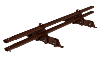 Снегозадержатель для фальцевой кровли Roofsystems Prestige Master фальц 2 опоры, 2 трубы, овал 45х25, L=1200 мм, RAL 8017