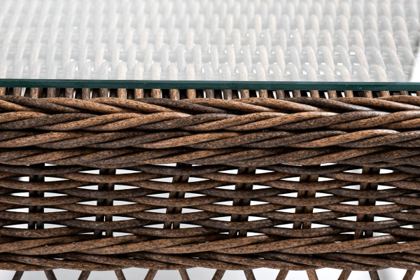 Стол журнальный из искусственного ротанга, Гранд Латте цвет: коричневый