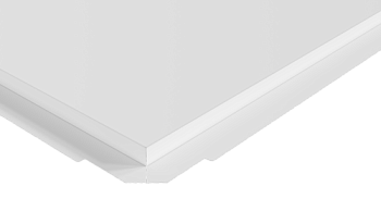 Потолочная кассета алюминиевая Grand Line, Tegular 90°, открытого типа, 595х595 мм глянцевая, 0.3 мм, Al, серебристый