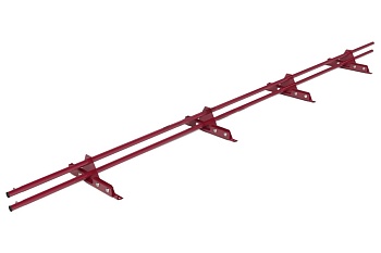 Снегозадержатель для фальцевой кровли Roofsystems Econom Next фальц 4 опоры, 2 трубы, круг Ø25 мм, L=3000 мм, RAL 3005