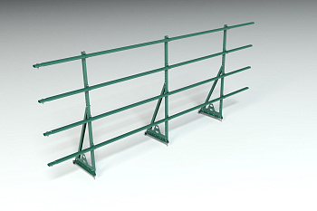 Ограждение кровельное, универсальное Roofsystems Prestige Next, H=1200 мм RAL 6005, L=3000 мм