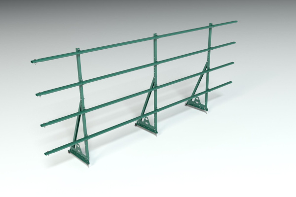 Ограждение кровельное, универсальное Roofsystems Prestige Next, H=1200 мм RAL 6005, L=3000 мм